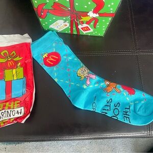 McDonald's Blue Grinch Socks